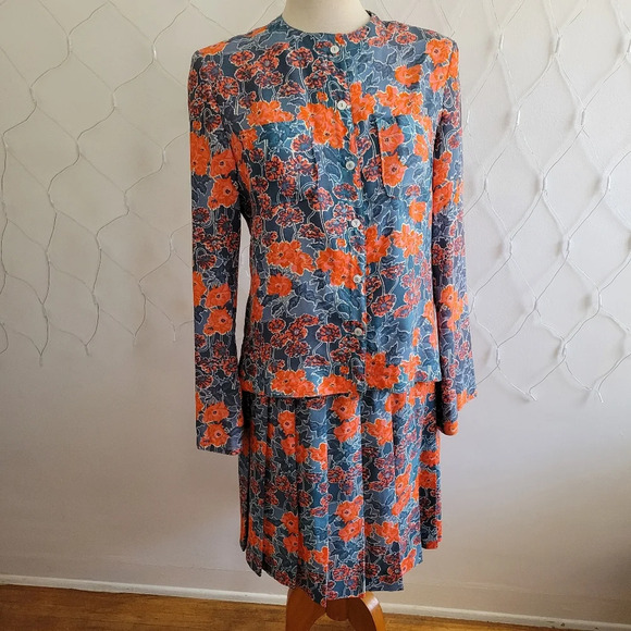 Vintage 70s Floral Skirt Set • Saks Fifth Avenue • Fits Medium to Large - Picture 7 of 11